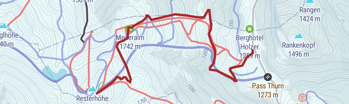 Route map: Resterkogel Skitour
